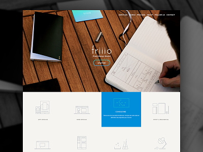 Friiio Website agency design france friiio lab landing page rennes startup studio website