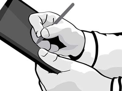Dr. Hands black and white grayscale hands illustration vector