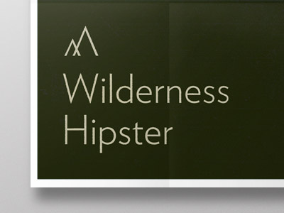 Wilderness Hipster green hipster poster typography verlag wilderness