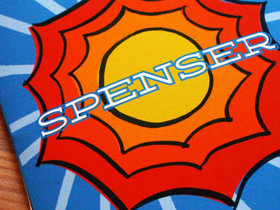Happy birthday, Spenser birthday card illustration typography