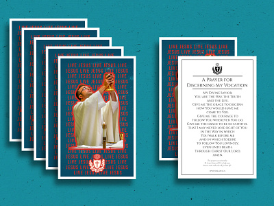 Live Jesus Prayer Card catholic christian design jesus oblates of st. francis de sales prayer card religious order vocations