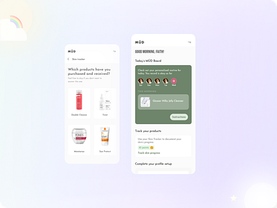 MÜD - Personalized beauty beauty product branding data science icon recommendation skin skincare ui uiux ux