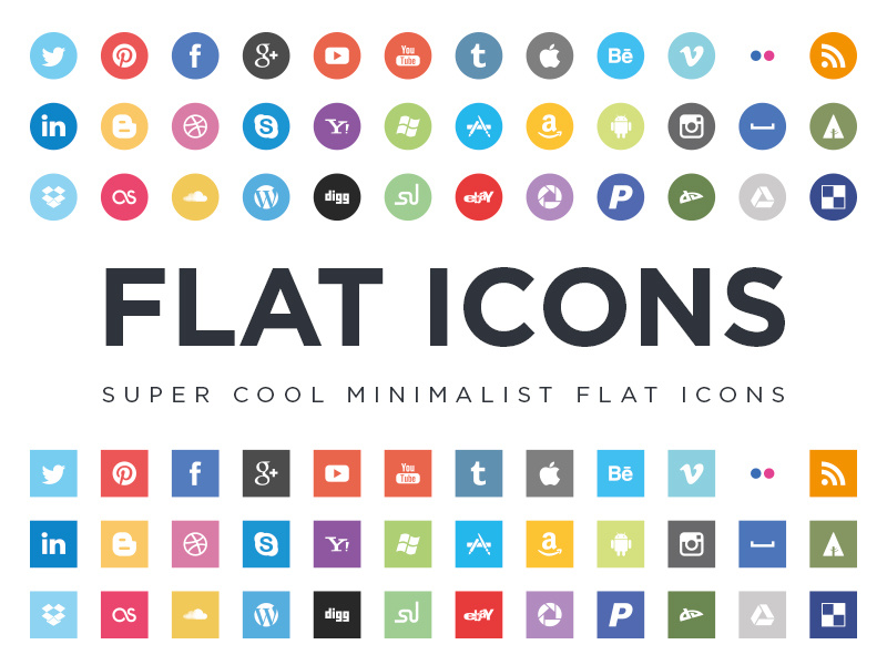 20 Free High-Quality Flat Design Icon Sets - WebFX