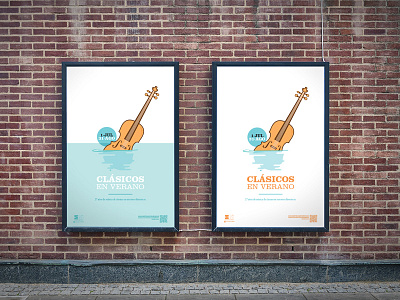 CAM Classics Summer Campaign illustration jazz minimalist music summer violin water