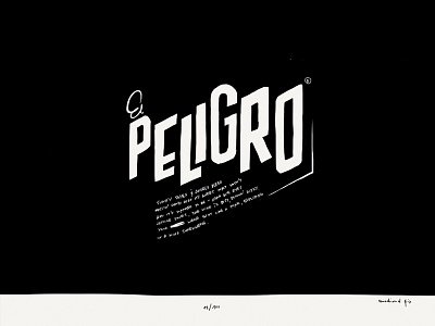 Paper Book: El Peligro danger handmade illustration ink lettering minimalist paper 53 peligro retro typography