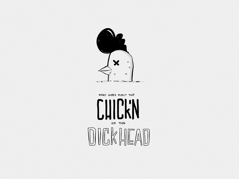 Paper Book: Dickhead chicken dickhead illustration ink minimalist paper 53 topic