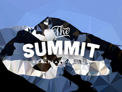 THE SUMMIT art illustration polygon summit tipography vintage