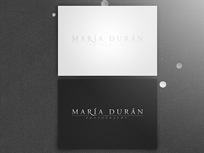 María Durán Logotype black logo logotype minimalist photographer photography trajan