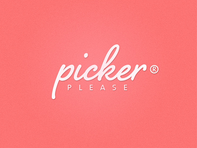 Pickerplease Logo app design ios ipad iphone logo minimalist typography ui