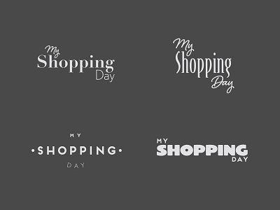 My Shopping Day brand branding day lettering logo shop shop logo shopping typography