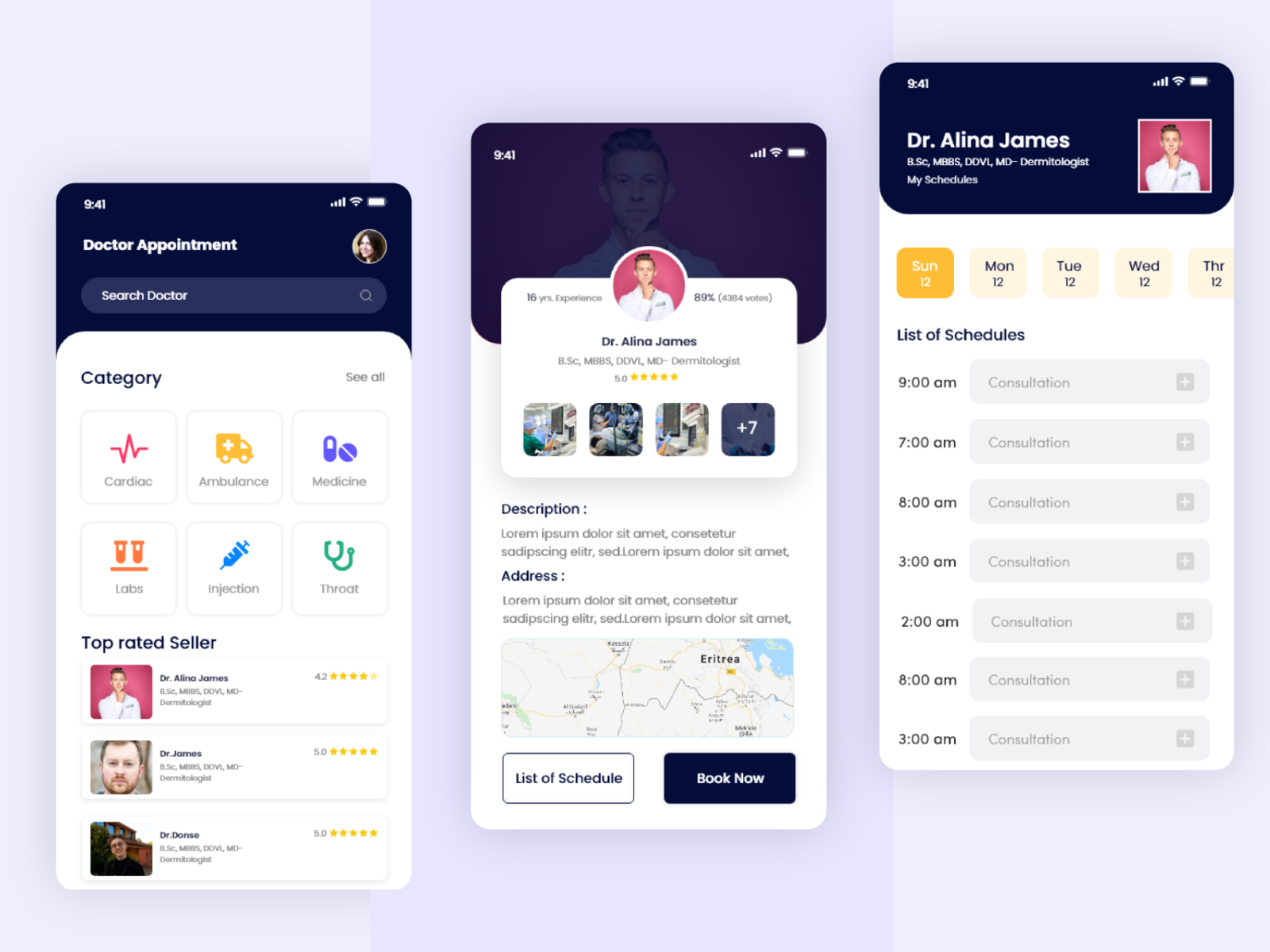 Doctor Appointment App by Zeeshan Khan on Dribbble