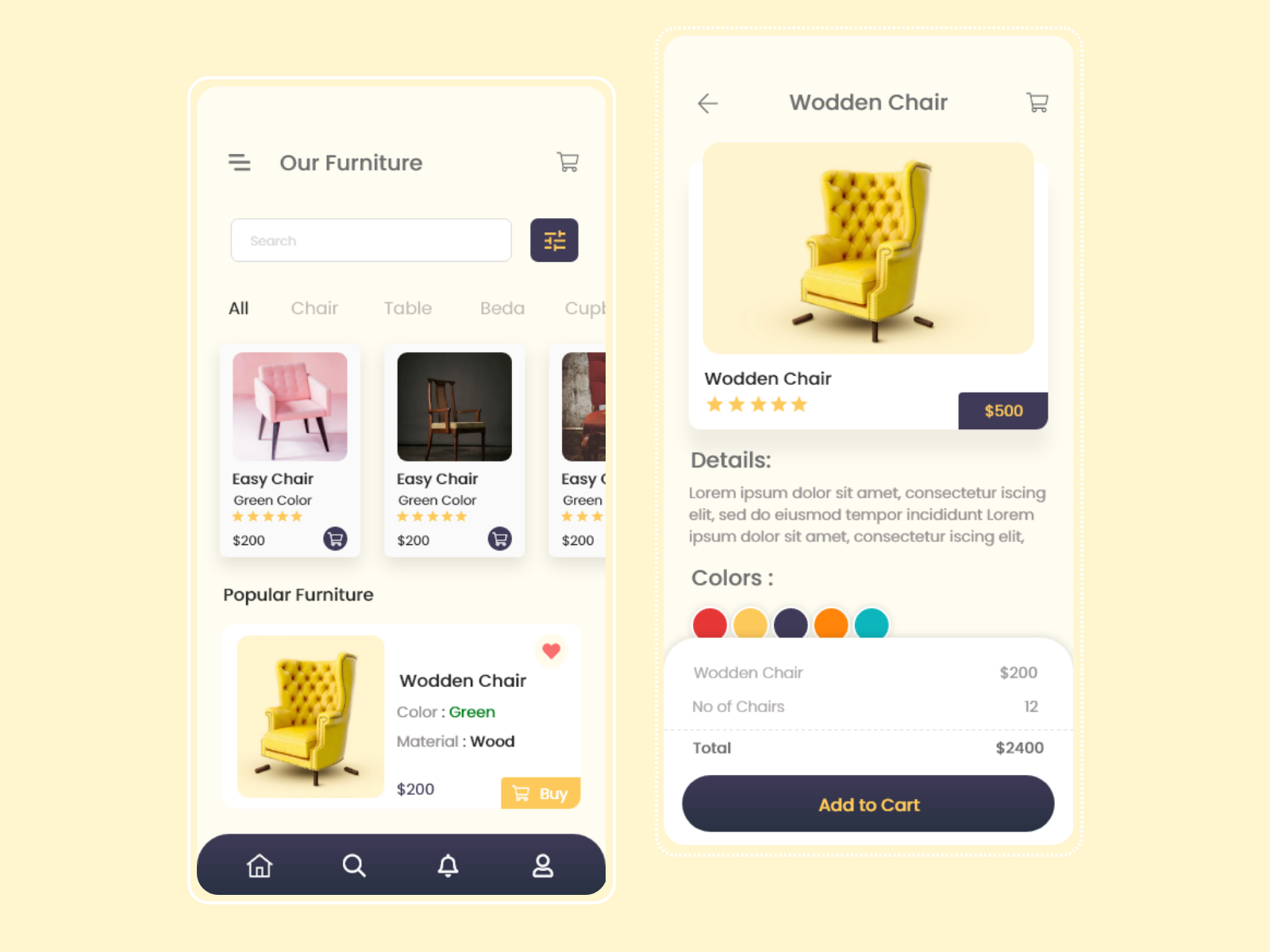 Furniture App Design By Zeeshan Khan On Dribbble   Furniture Dribble 4x 