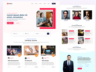 Educational Website Design branding design educational website design educational website design landing page skill training website design skill training website design ui uiux web web design web uiux website websites