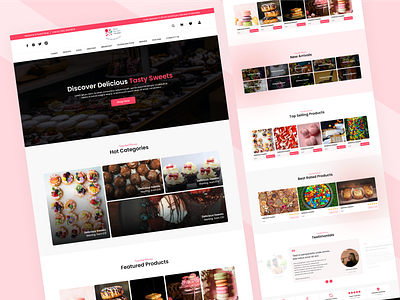 Sweetshop Website design landing page ui uiux ux design web design webiste
