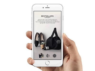 Fashion App Concept with Framer JS app framer js interaction pixate prototype