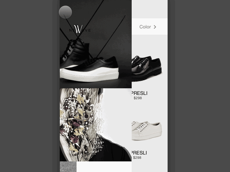 Fashion Concept Mobile App design mobile protopie prototype sketch