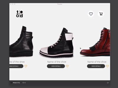 Fashion Concept Mobile App - Tablet