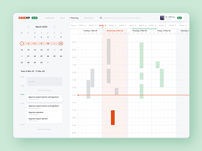 Doctor's Rooms Scheduling Calendar