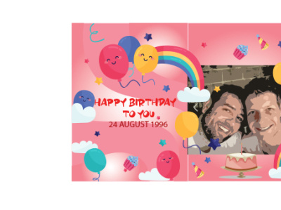 2 PART birthday card DESING birthday birthday card card design