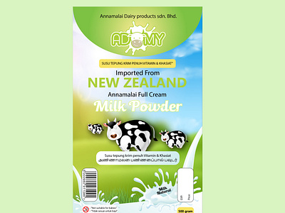 milk label design