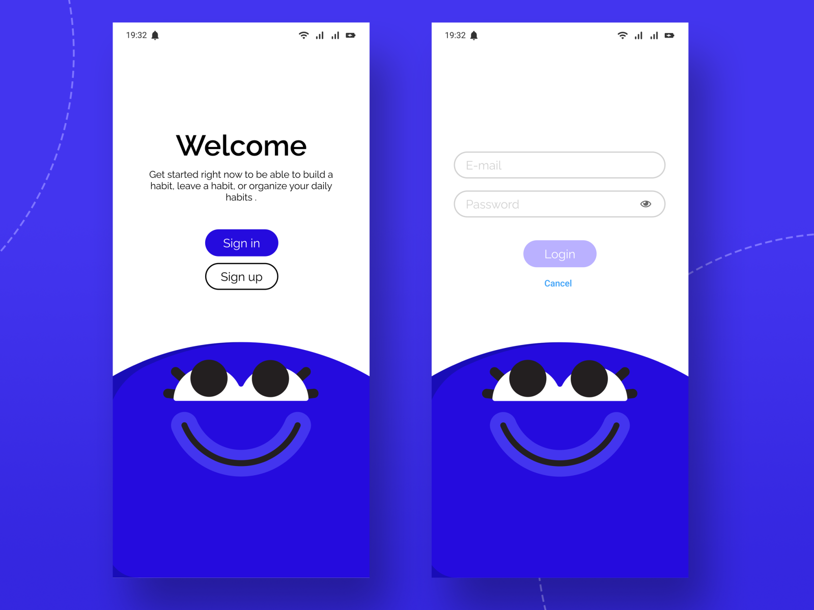 app welcome page by Mahmoud on Dribbble