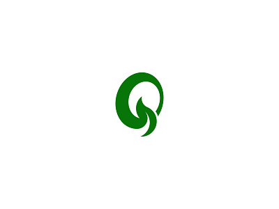 Q Logo leaf logo lettermark lettermark logo