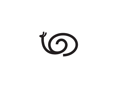 Snail Roll abstract logo monoline simple logo snail monoline