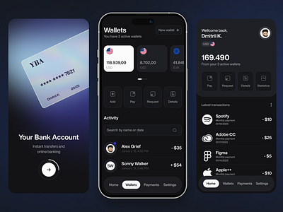 Online Bank app bank design graphic design online bank ui ux