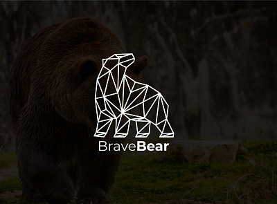 BraveBear Polygonal Style design flat geometric design icon illustration logo logodesign minimal minimalist modern