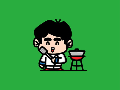 Chibi Chef adorable anime art baby chef chibi children cook cooking cute delicious food funny illustration kawaii kids little logo mascot restaurant