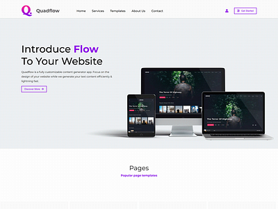 Quadflow Web App css design javascript web app web design