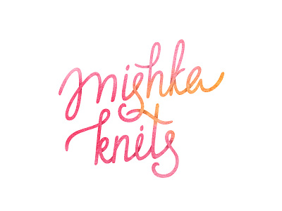 Mishka Knits logo logo watercolor