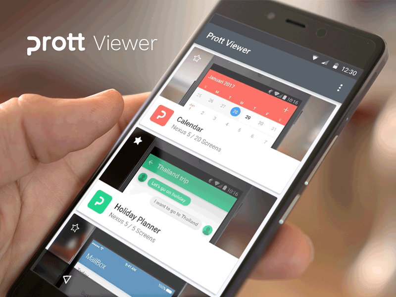 Introducing Prott Viewer for Android app flow material mobile motion ui