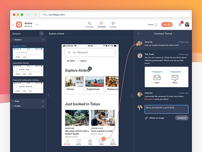 Prott 2 - Comments app comments interface ui