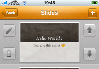 Slides app interface iphone keypoint presentations ui