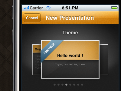 Theme picker app interface iphone keypoint picker presentations theme ui