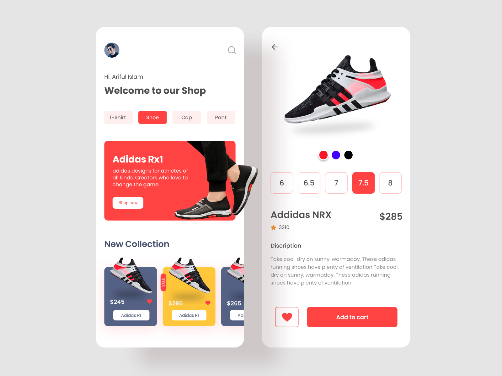 E commerce shoes App Design by Ariful Islam for LOL Studio on Dribbble