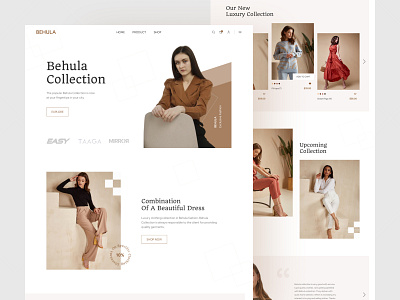 Clothing Website clean design fashion fashion web fashion website fashion website design landing landing page minimal popular popular shot ui uiux ux web website website design