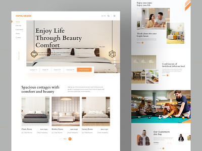 Hotel Booking Web Exploration agency booking app clean design hotel hotel booking interior landing landing page minimal popular shot resort room booking travel trip ui uiux web web design website