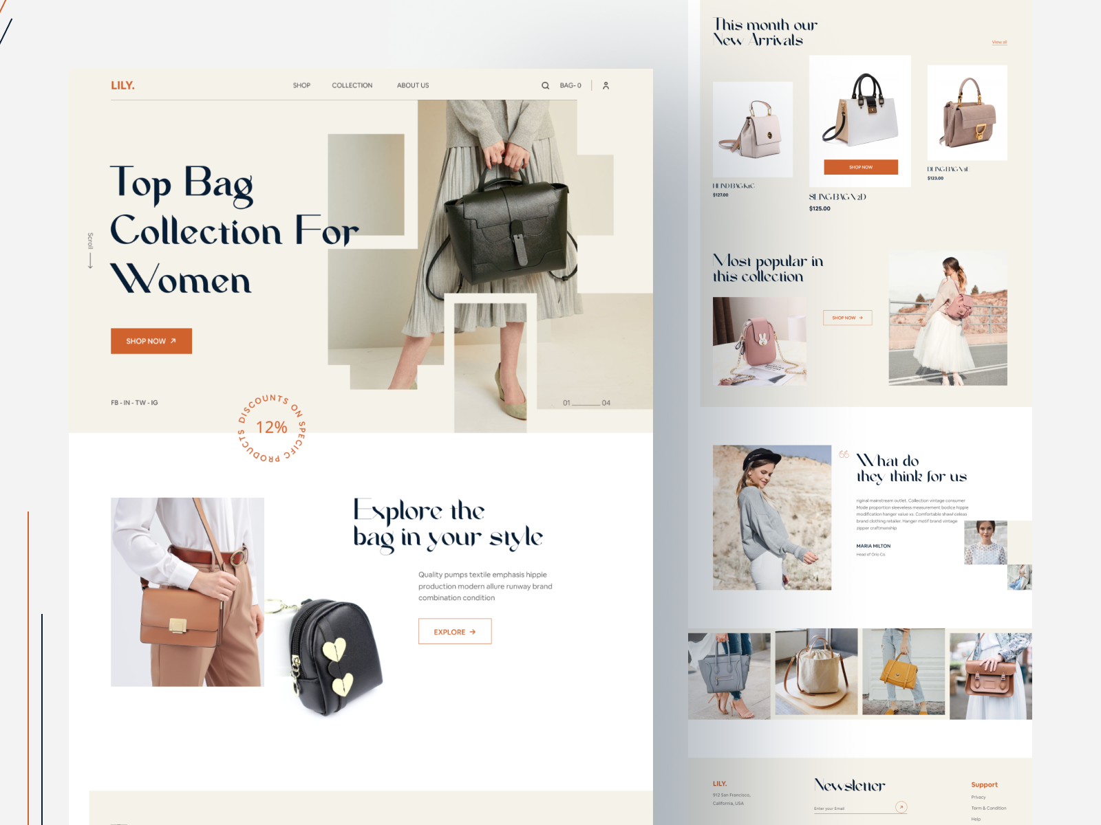 Lily E-Commerce Website by Ariful Islam for LOL Studio on Dribbble