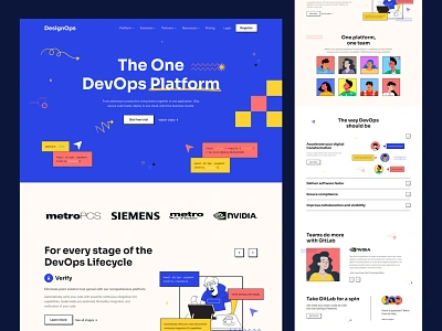 DevOps Platform Website Design agency best design colorful creative design designops header landingpage landingpage design minimal popular shot studio trending ui uiux ux web web design website website design