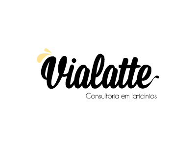 Viallate Logo black brand icon logo milk type yellow