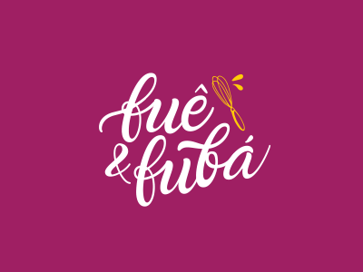 Fuê & Fubá Logo branding cake cakeshop calligraphy design graphic design handmade icon logo minimalist type vector
