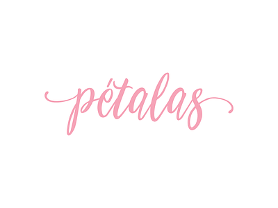 Logo Pétalas brand branding branding design design handlettering lettering logotype pastel pink vinho wine