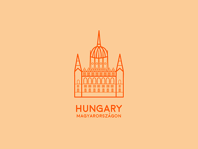 Hungary hungary icon minimal travel