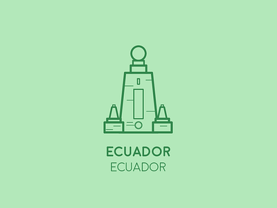 Ecuador ciudad mitad del mundo ecuador icon minimal travel