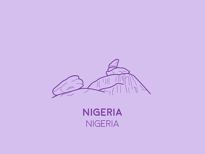 Nigeria icon minimal nigeria riyom rock travel