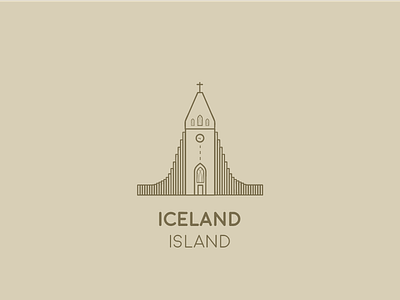 Iceland church iceland icon minimal travel