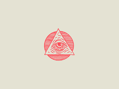 Old No.45 all seeing eye hand drawn illuminati illustration linework