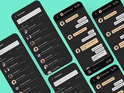 Direct Messaging app dailyui design message minimal mobile ui